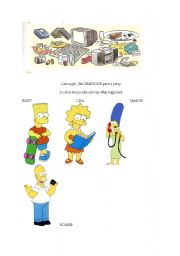 English Worksheet: THE SIMPSONS PARTY