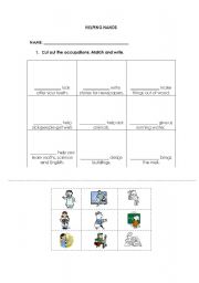 English worksheet: Helping hands