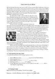 English Worksheet: The Chocolate Man 