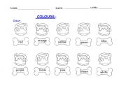 English Worksheet: 10 COLOURS