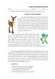 English Worksheet: A TALE OF TWO ANIMALS