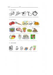 English Worksheet: Food
