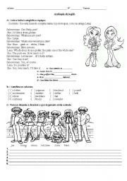 English Worksheet: English Test for 6th grade students in Brazil