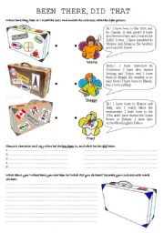 English Worksheet: travel suitcases