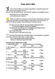 English worksheet: fee nd little