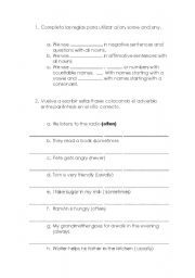 English worksheet: Frequency adverbs