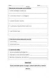 English worksheet: workers /jobs