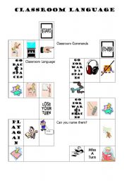 English Worksheet: Classroom Language