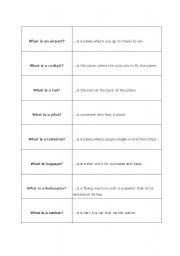 English worksheet: Solution Airport Quiz