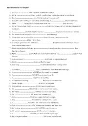 English Worksheet: PESENT PERFECT VS PAST SIMPLE