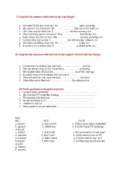 English Worksheet: Past Simple