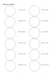 English worksheet: drawnig time