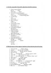 English worksheet: Comparision