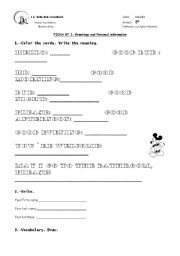 English worksheet: GREETINGS AND MANNERS