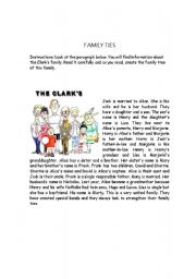 English Worksheet: FAMILY TIES