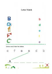 English Worksheet: Letter Match