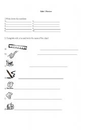English Worksheet: Review for Kids