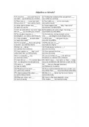 English worksheet: ADJECTIVE OR ADVERB