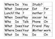 English Worksheet: Unscramble the sentences