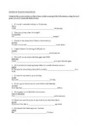 English Worksheet: revision transformations