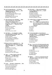 English worksheet: test on several grammar areas