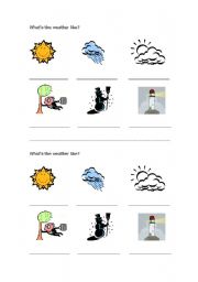 English Worksheet: Whats the weather like?