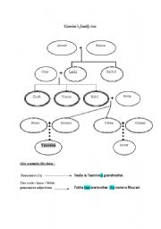 English worksheet: family tree