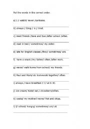 English Worksheet: Adverbs of frequency