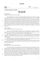 English Worksheet: Urban Tribs - Rags