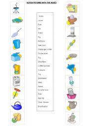 English Worksheet: kitchen vocabulary