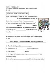 English Worksheet: 5th grade exam