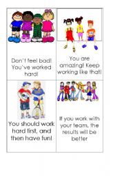 English Worksheet: Motivation cards 2