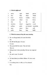 English Worksheet: Grammar test