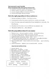 English worksheet: vocabulary