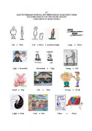 English Worksheet: Opposite Adjectives