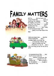 English Worksheet: family