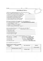 English Worksheet: Grammar quiz (simple present + present continuous)