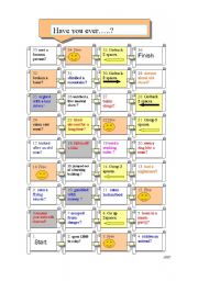 English Worksheet: Present Perfect - Have you ever--------?