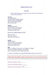 English Worksheet: Whres the love - song