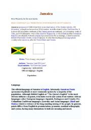 English Worksheet: JAMAICA