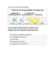 English Worksheet: The weather