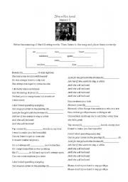 English Worksheet: Song 