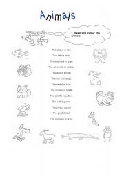 English Worksheet: Colours 3