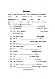 English Worksheet: passive voice