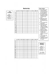 English Worksheet: Battleship Game