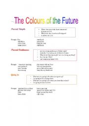English Worksheet: The Colours of the Future