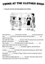 English Worksheet: SIMPLE PAST STORY GAP FILL (PART 17)