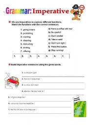 English Worksheet: Imperative