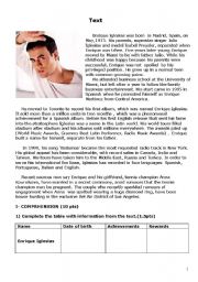 English Worksheet: Enrique Iglesias