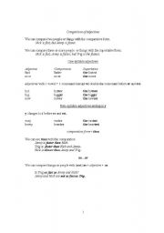 English Worksheet: Comparison of Adjectives